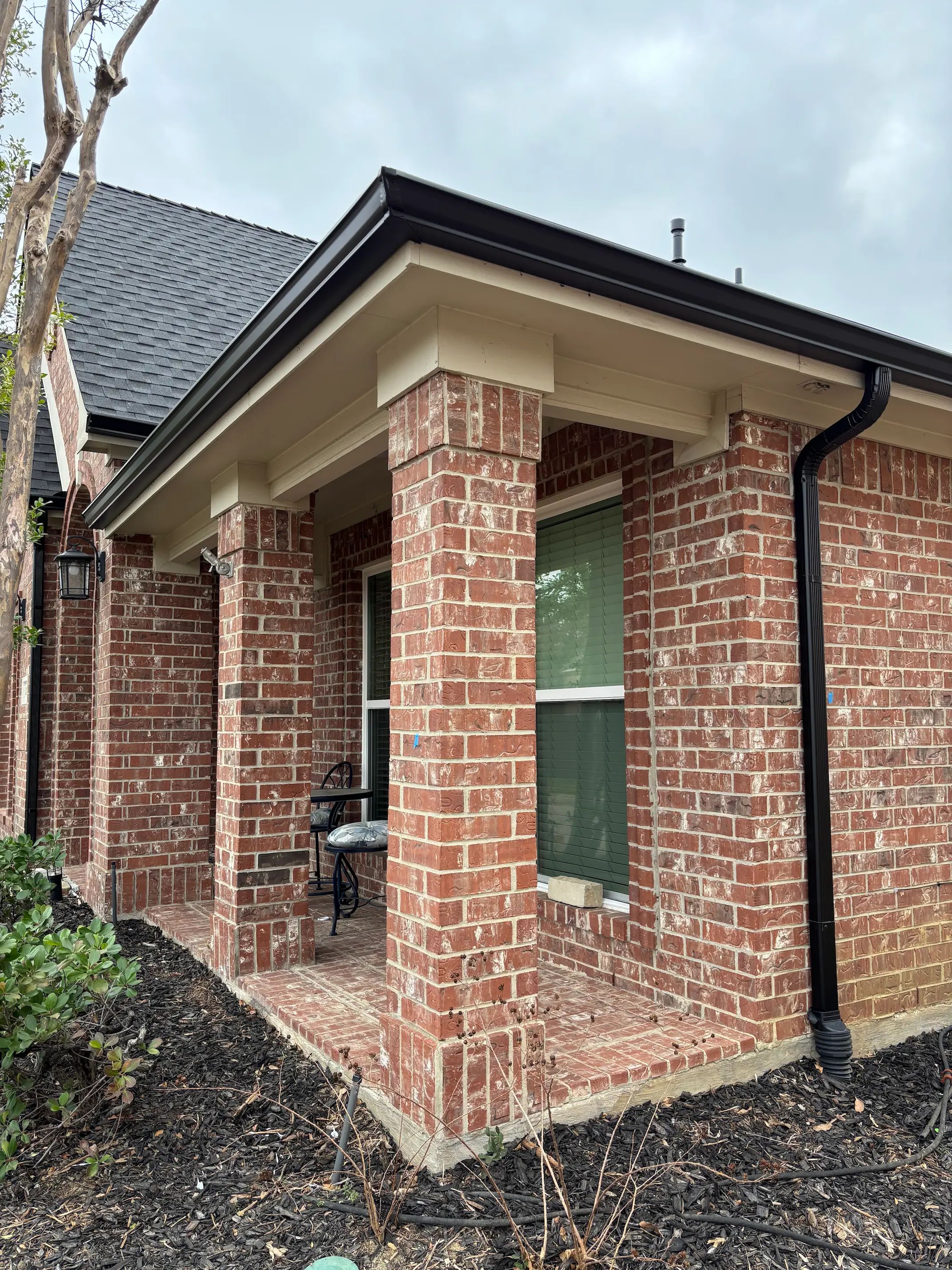 Seamless gutter installation by Legacy Builders in Carrollton, TX